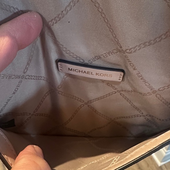 Michael Kors Beige and Pink Logo Clutch - Picture 7 of 9